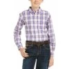 Boy's Ariat Pro Series Plaid Shirt