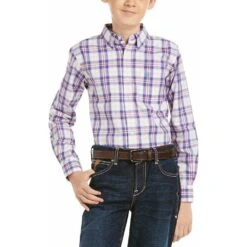 Boy's Ariat Pro Series Plaid Shirt