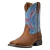 Ariat Children's/Youth Brown Double Kicker Square Toe Western Boot