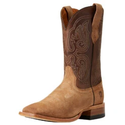 Ariat Men`s Relentless Sic`em Frontier Brown Roughout Cowboy Boots