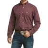 Ariat Men's Oswin Maroon Print Shirt