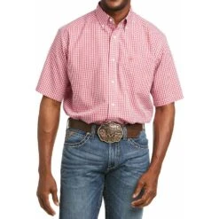 Men's Ariat Wrinkle Free Geranium Plaid Soren Shirt