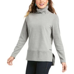 Ariat Women's Gray REAL Funnel Sweater