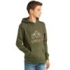 Ariat Boy's Olive Double Flag Basic Hooded Sweatshirt