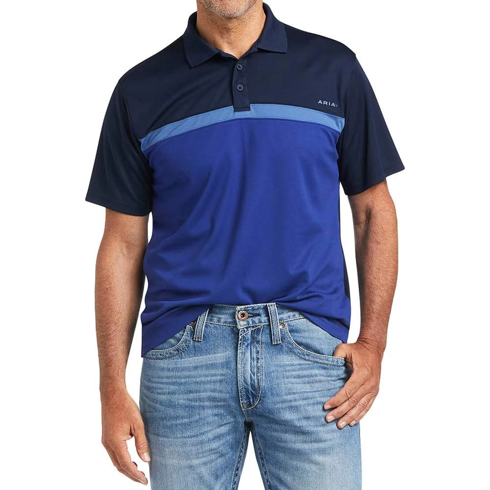 Ariat Men's Color Block Fitted Polo