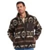Ariat Men's Brown Mammoth Southwest Jacquard Fleece Jacket