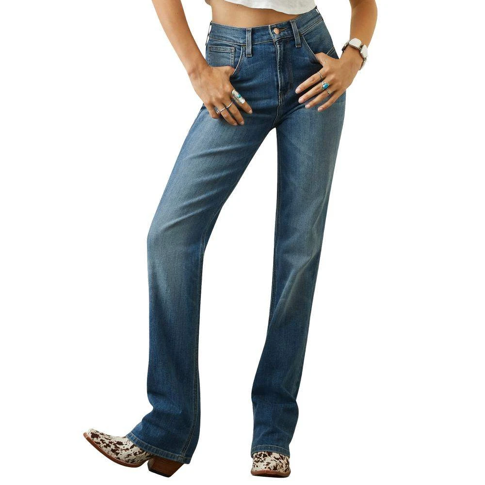 Ariat Women's High Rise Ultra Lucy Relaxed Straight Jean Fontana
