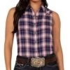 Ariat Womens REAL Billie Jean Sleeveless Button Down Shirt