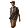 Ariat Mens Wrinkle Resist Serape Island Stretch Short Sleeve Shirt