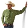 Ariat Mens Pro Series Lennox Classic Fit Green Shirt