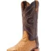 Ariat Mens Broncy Antique Saddle FQ Ostrich 12 In Top Cowboy Boot