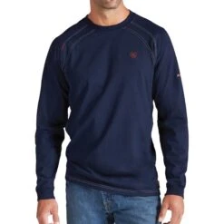 Ariat Men's Flame Resistant Khaki Work Crew Shirt