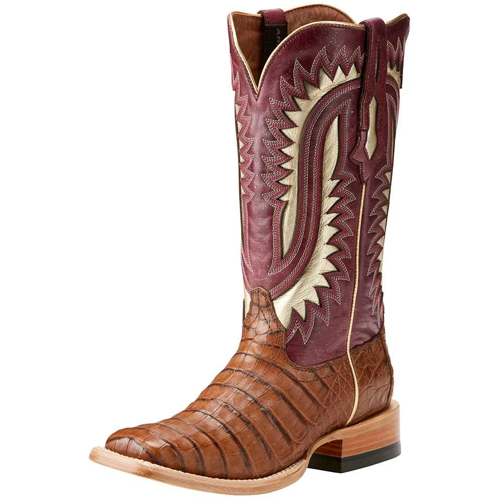 Men's Ariat Silverado Caiman Carmel Belly Blush Cowboy Boots 1 Men's Ariat Silverado Caiman Carmel Belly Blush Cowboy Boots