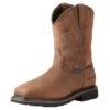 Ariat Mens Sierra Delta H2O Oily Brown 10in Top Work Boots