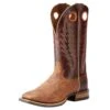 Ariat Mens Branding Pen Tobacco 13in Maroon Top Cowboy Boots