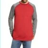 Ariat Mens Red/Grey FR Baseball Tee