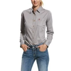 Ariat Ladies FR Silver Fox Work Shirt